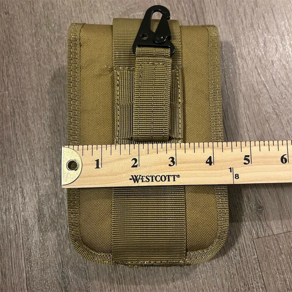 KATOLK Tactical MOLLE Phone Pouch Belt Holster Utility Case Beige Clip